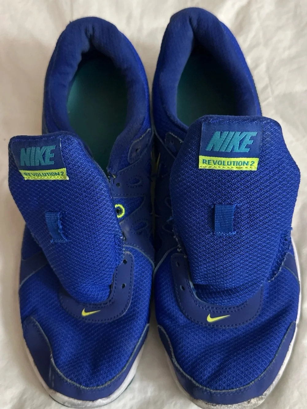 Nike Revolution 2 Running Shoes - Blue/Neon Yellow